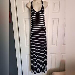 Zenana black and white striped dress.